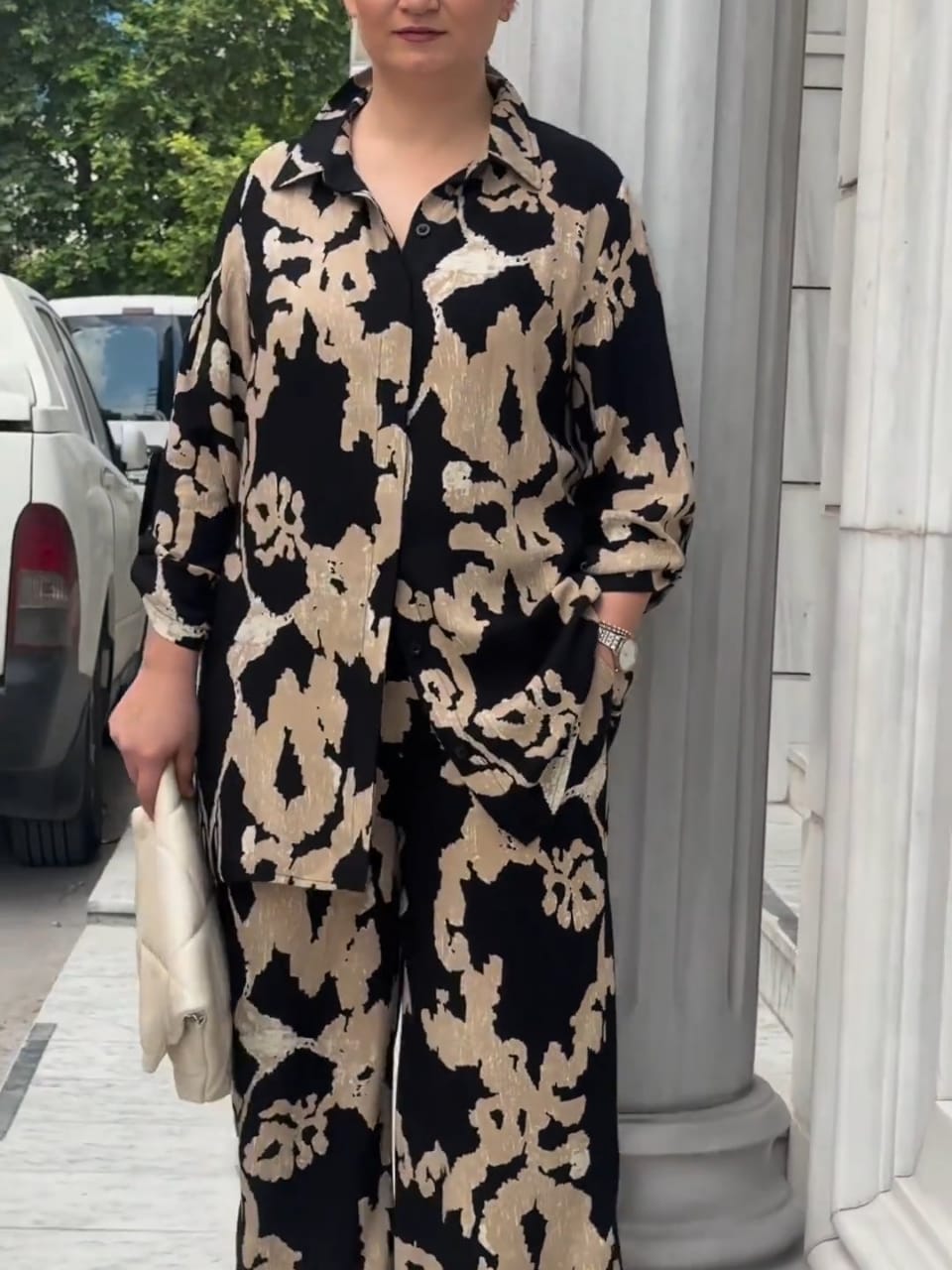 Stylish Jaquard Print 2 Pcs Co-Ord Sets